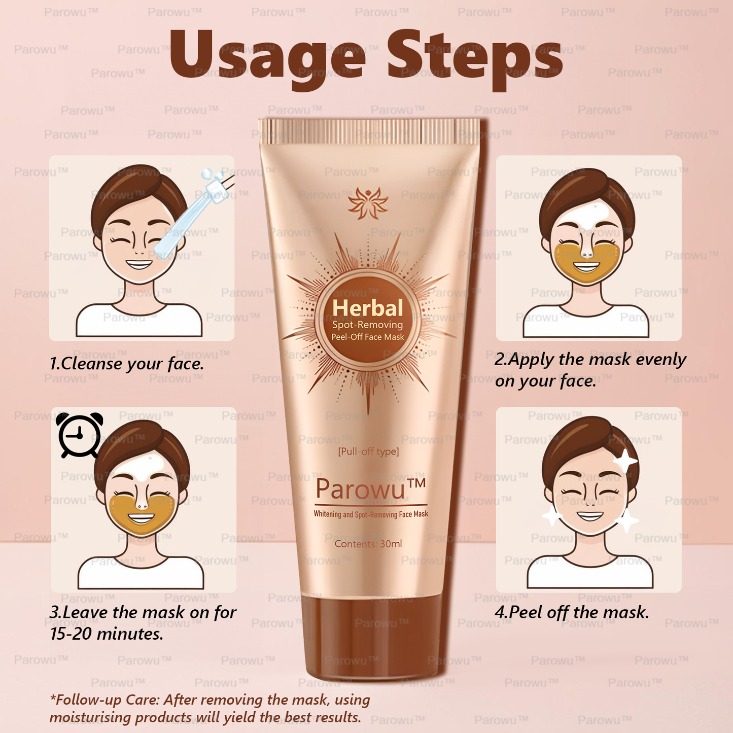 🏵️🏵️ Parowu™ Whitening and Spot-Removing Face Mask Suitable for face and body – 👩⚕️ Natural ingredients permanently remove age spots, freckles, sun spots, and liver spots.