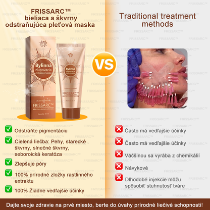💟FRISSARC™ bieliaca a škvrny odstraňujúca pleťová maska –🍀Prírodné zložky trvalo odstraňujú pigmentové škvrny, starecké škvrny, pehy a slnečné škvrny.