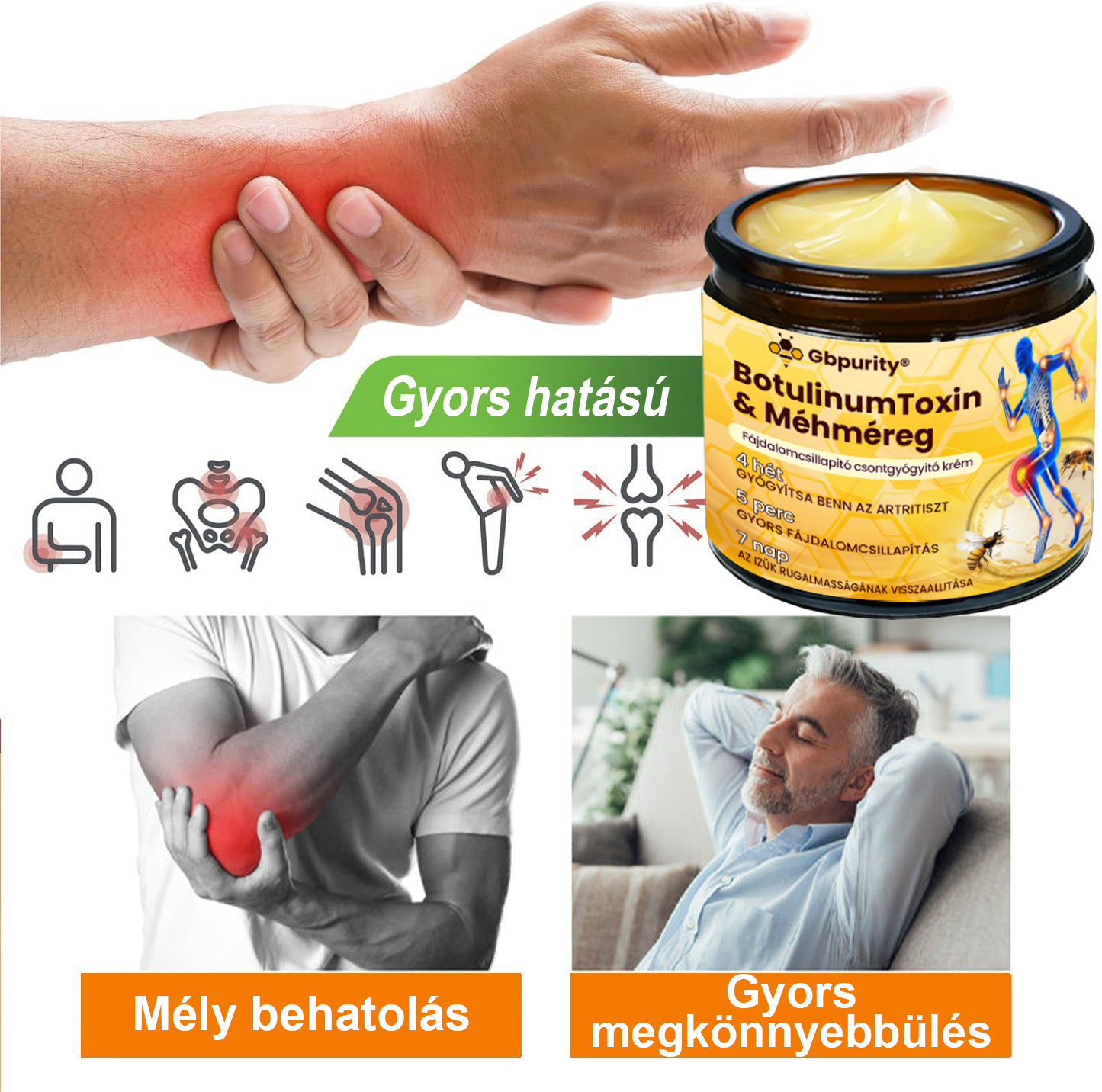 Gbpurity® Botulinum Toxin & Méhméreg Fájdalomcsillapító Krém 🍂 Hivatalos Márkabolt, MOT Jóváhagyással