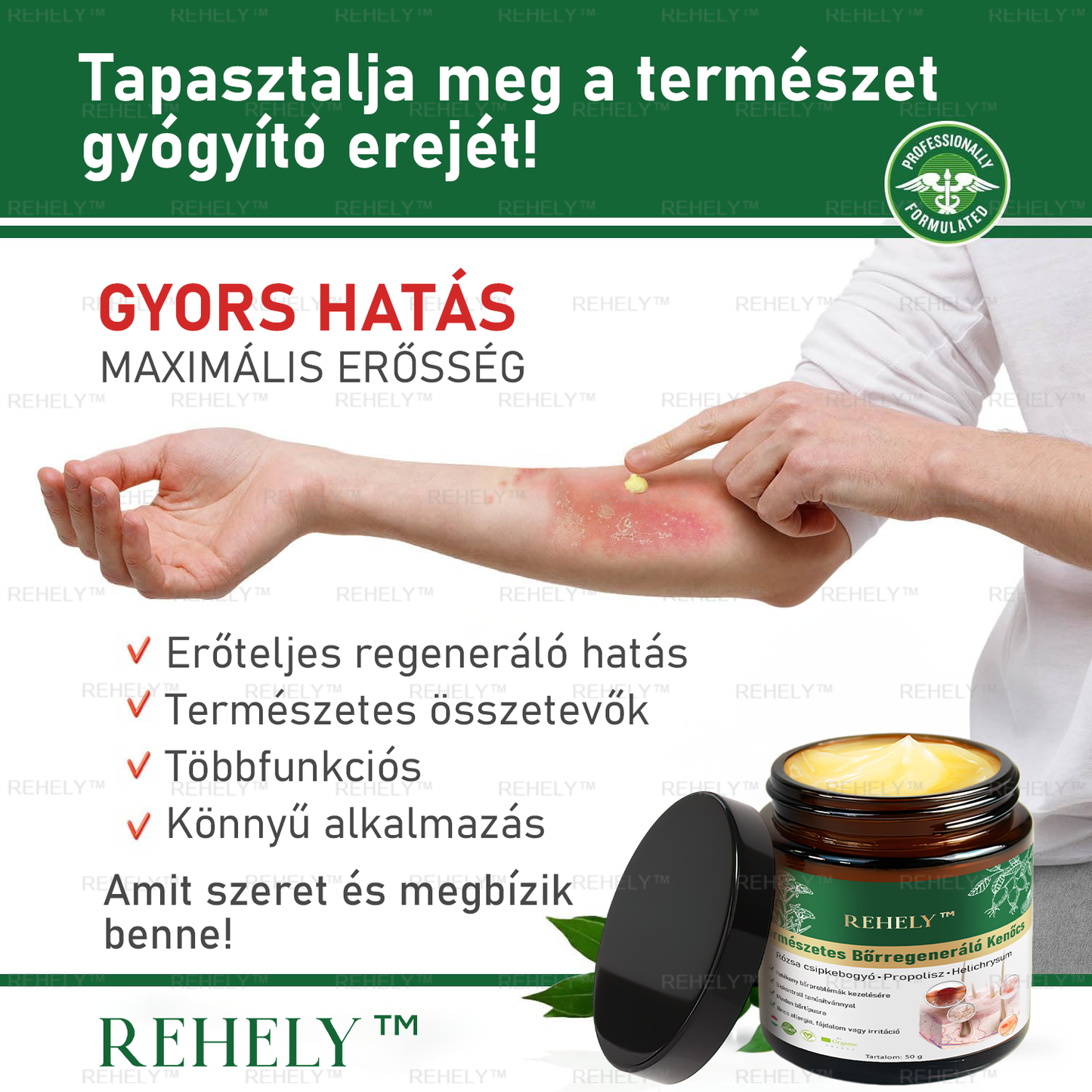 ☀️REHELY™ Természetes Bőrregeneráló Kenőcs | Tisztán vegán, állatkísérlet-mentes