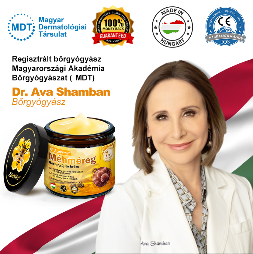 🐝🐝 ZödVita® Méhméreg Bőr Helyreállító Krém (👨‍⚕‍CE jóváhagyott)👍✅