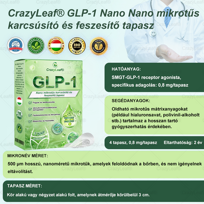 ✨✨│Hivatalos webáruház│🌿 CrazyLeaf® SMGT-GLP-1 Nano Mikrotűs Tapasz 👉Természetes segítség túlsúly, fáradtság, bőr- és ízületi problémák ellen.ermészetes segítség túlsúly, fáradtság, bőr- és ízületi problémák ellen.