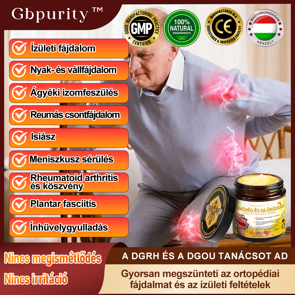 Gbpurity™ Méhmérég És Glükózamin Ízületi Gyógy Krém🌟ortopédiai problémák és ízületi fájdalmak kezelésére