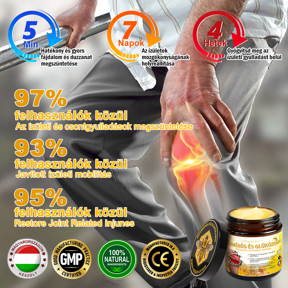 Gbpurity™ Méhmérég És Glükózamin Ízületi Gyógy Krém🌟ortopédiai problémák és ízületi fájdalmak kezelésére