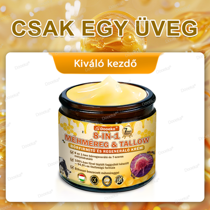 Dooeka® 𝟖-𝐈𝐧-𝟏 Méhméreg & Tallow Bőrfirmító és Regeneráló Krém ⭐ (7 napon belül hatékony) Méhméreg + Tallow · 7X Mélyhidratálás, célozza meg a ráncokat, megereszkedést, striákat, sötét foltokat, purpurát, gyulladásokat és még sok mást.