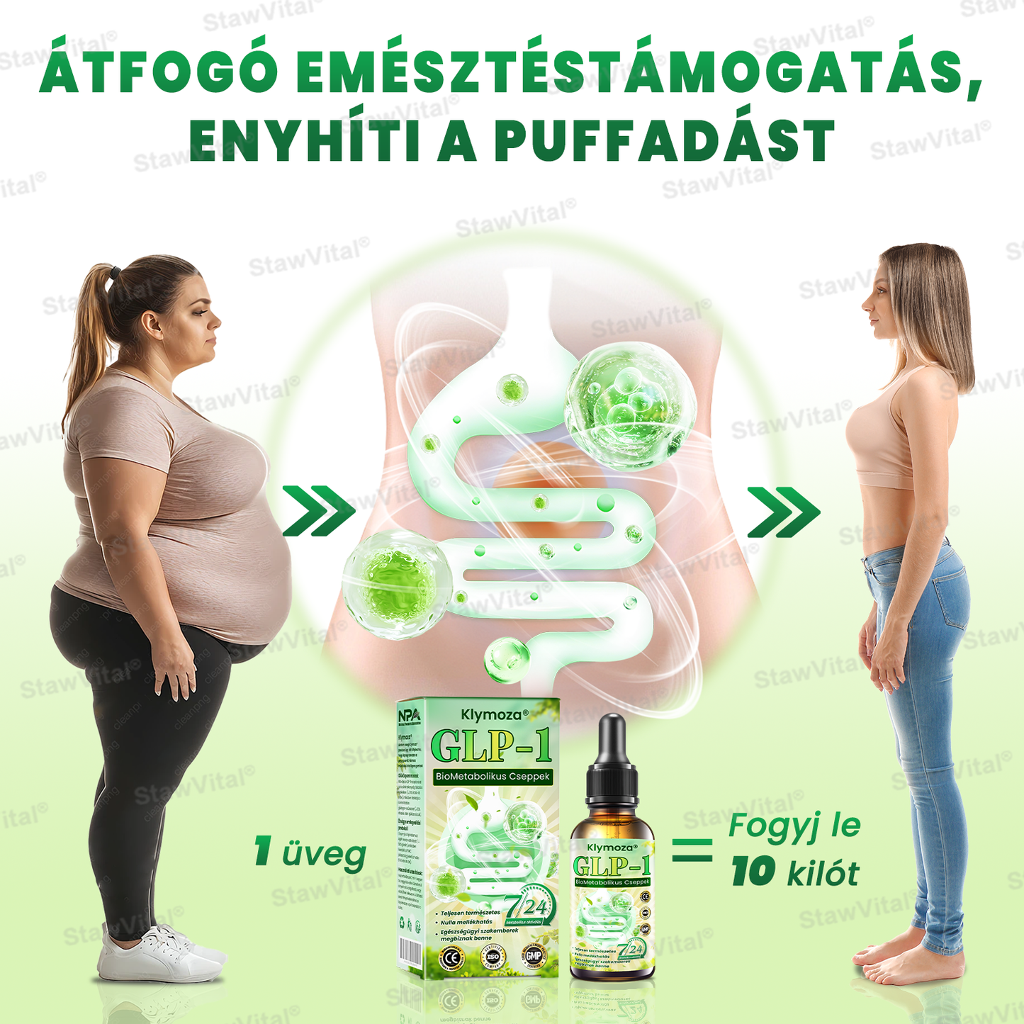 Klymoza® GLP-1 BioMetabolikus Cseppek 🏆 (Élelmiszeripari zsírégető – Az Elhízási Társaság fejlesztette)