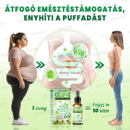 Klymoza® GLP-1 BioMetabolikus Cseppek 🏆 (Élelmiszeripari zsírégető – Az Elhízási Társaság fejlesztette)