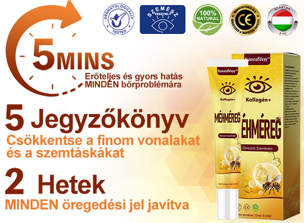 ✨💛✨SzemFény™ Kollagén+ Méhméreg Ébresztő Szemkrém - CE minősítést szerzett - Minden bőrtípusra alkalmazható