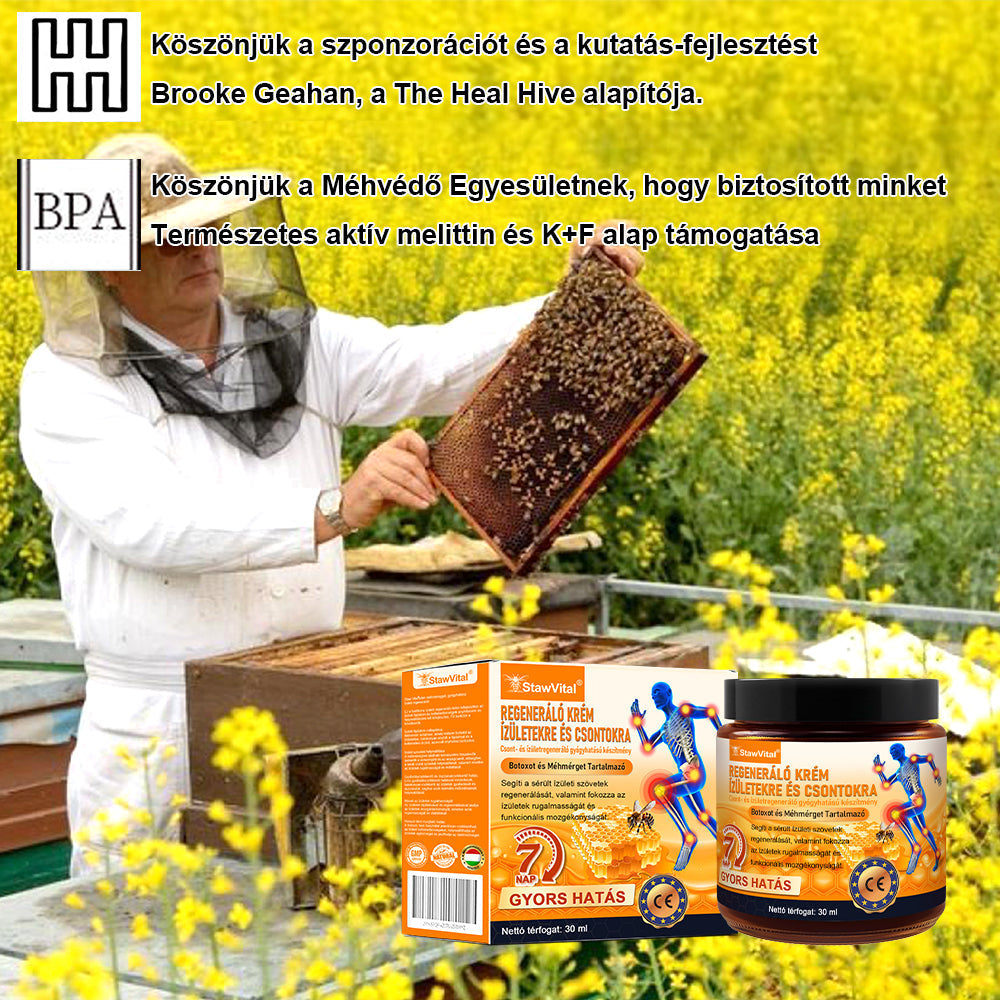 𝑺𝒕𝒂𝒘𝑽𝒊𝒕𝒂𝒍® Botoxot és Méhmérget Tartalmazó Regeneráló Krém Ízületekre és Csontokra | MOT (Magyar Ortopéd Társaság) által tanúsított termék