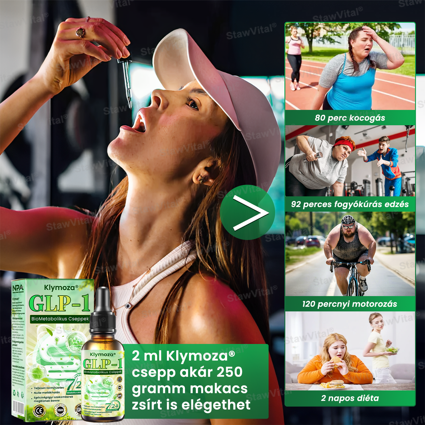 Klymoza® GLP-1 BioMetabolikus Cseppek 🏆 (Élelmiszeripari zsírégető – Az Elhízási Társaság fejlesztette)