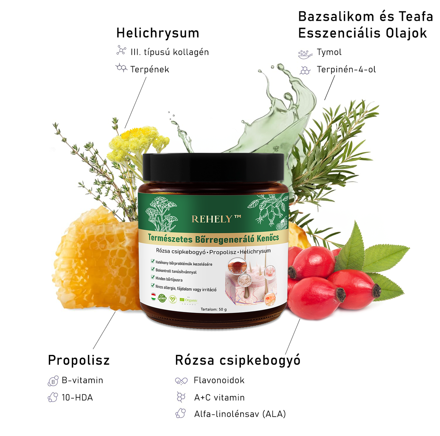 ☀️REHELY™ Természetes Bőrregeneráló Kenőcs | Tisztán vegán, állatkísérlet-mentes