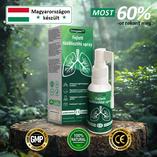 🍀𝐆𝐨𝐨𝐲𝐞𝐞𝐫™ Fejlett Tüdőtisztító Spray – Természetes támogatás a tüdő, hörgők és arcüreg egészségéért, a könnyebb légzésért