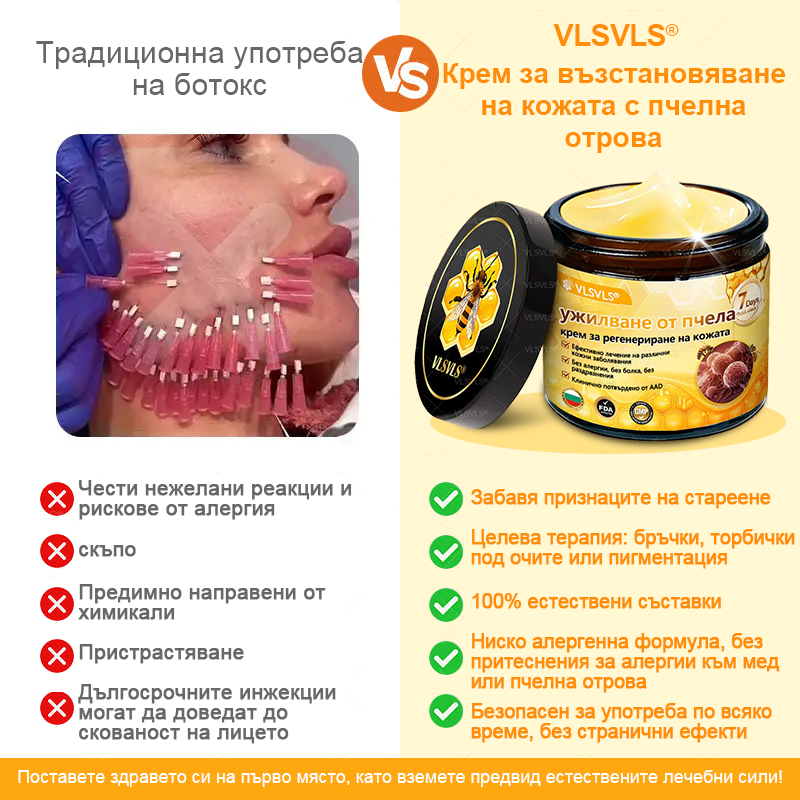 REHELY® Крем с пчелна отрова за регенерация на кожата – Подходящ за всички възрасти и типове кожа)