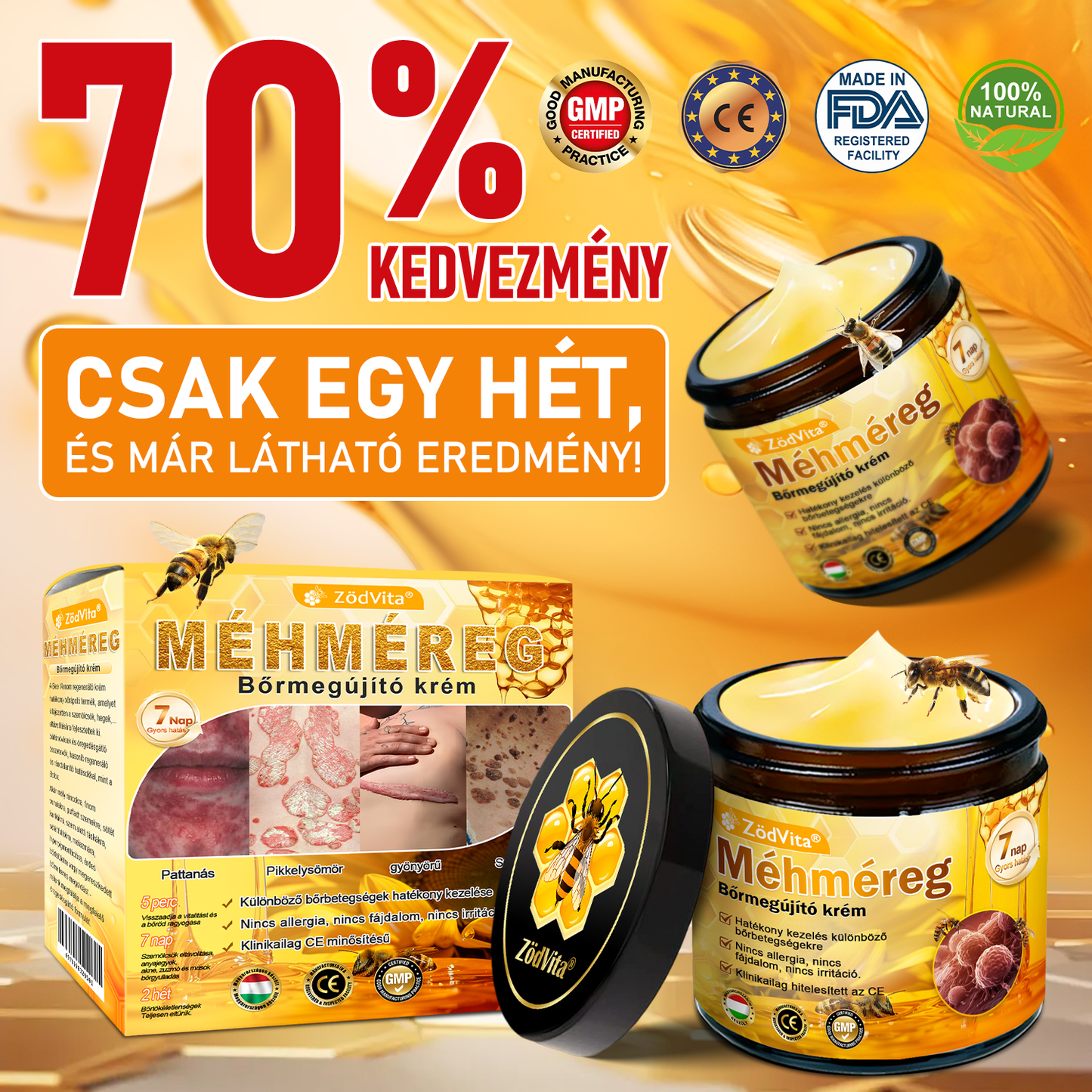 Bőrgyógyász ajánlása ✨ ZödVita® Méhméreg Bőr Helyreállító Krém 🍂 Magyar fejlesztés, magyarországi gyártás és szállítás